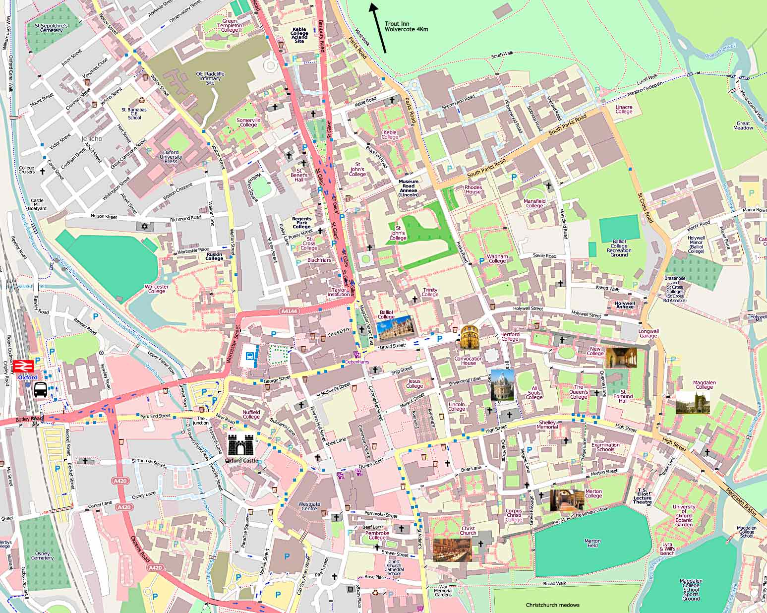 Оксфорд карта города - 91 фото